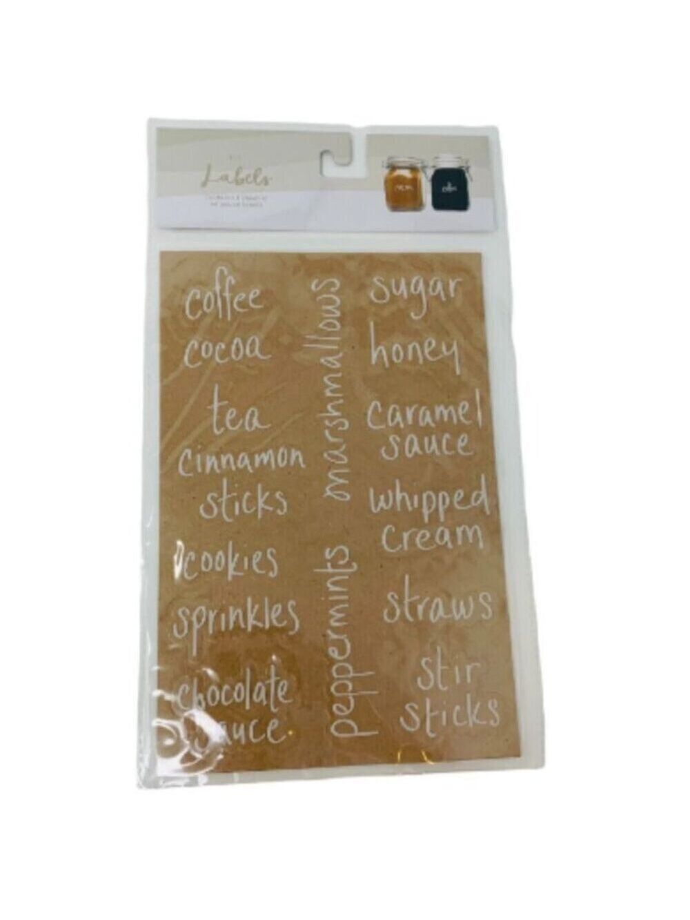 White Pantry Decals Labels Container Organizing  Kitchen Food Storage Container
